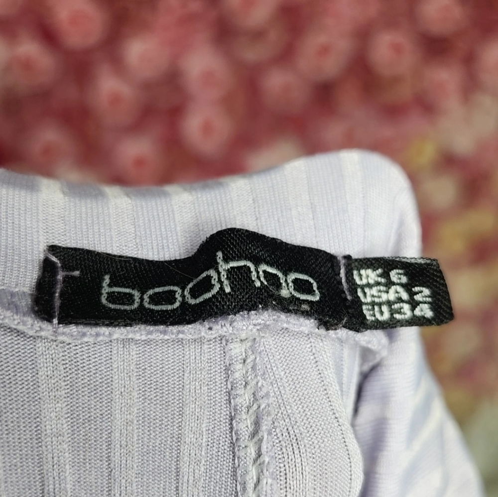Boohoo Lavender Ribbed Joggers - Picture 2 of 5